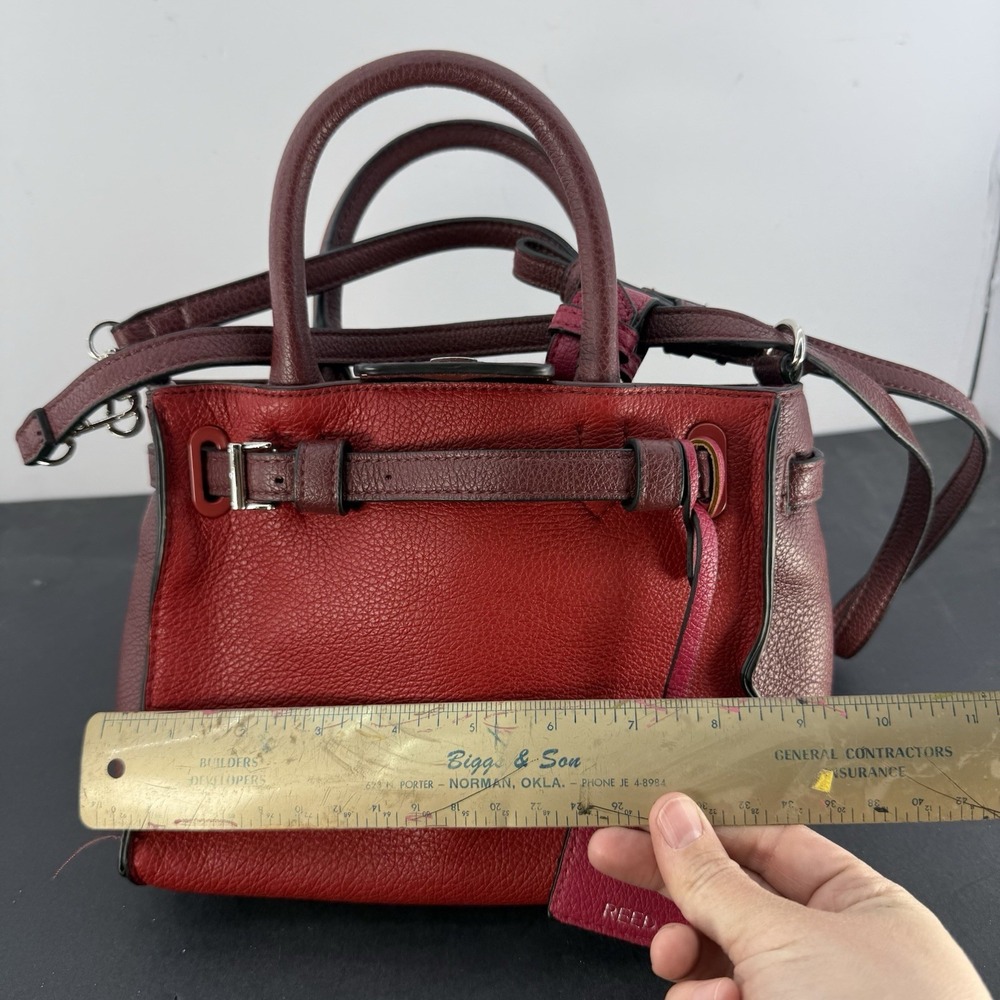 Reed Two Tone Red Purse 9x11", 6" Depth Shoulder/Crossbody - Picture 11 of 14